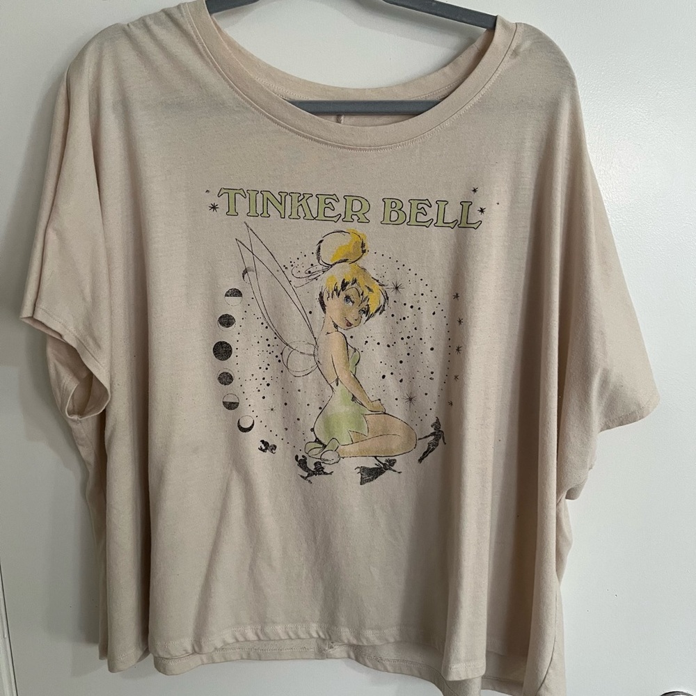 Disney Tinker Bell Cropped Graphic Tee 3x